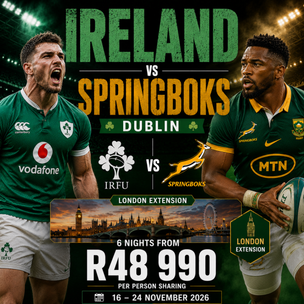 Ireland vs Springboks in Dublin with London extension