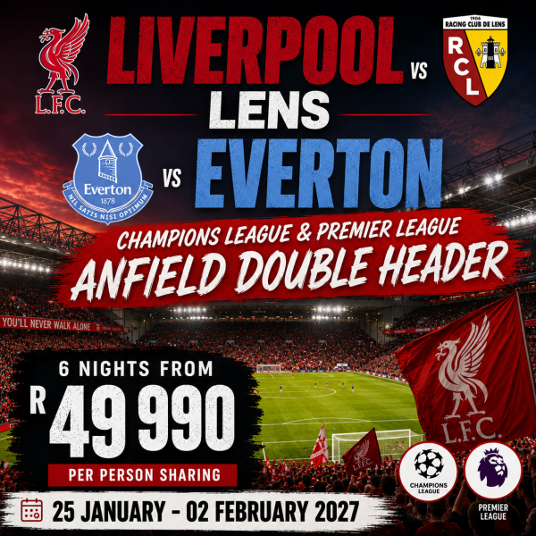 Liverpool vs Lens & Everton Champions League & Premier League Anfield DOUBLE HEADER